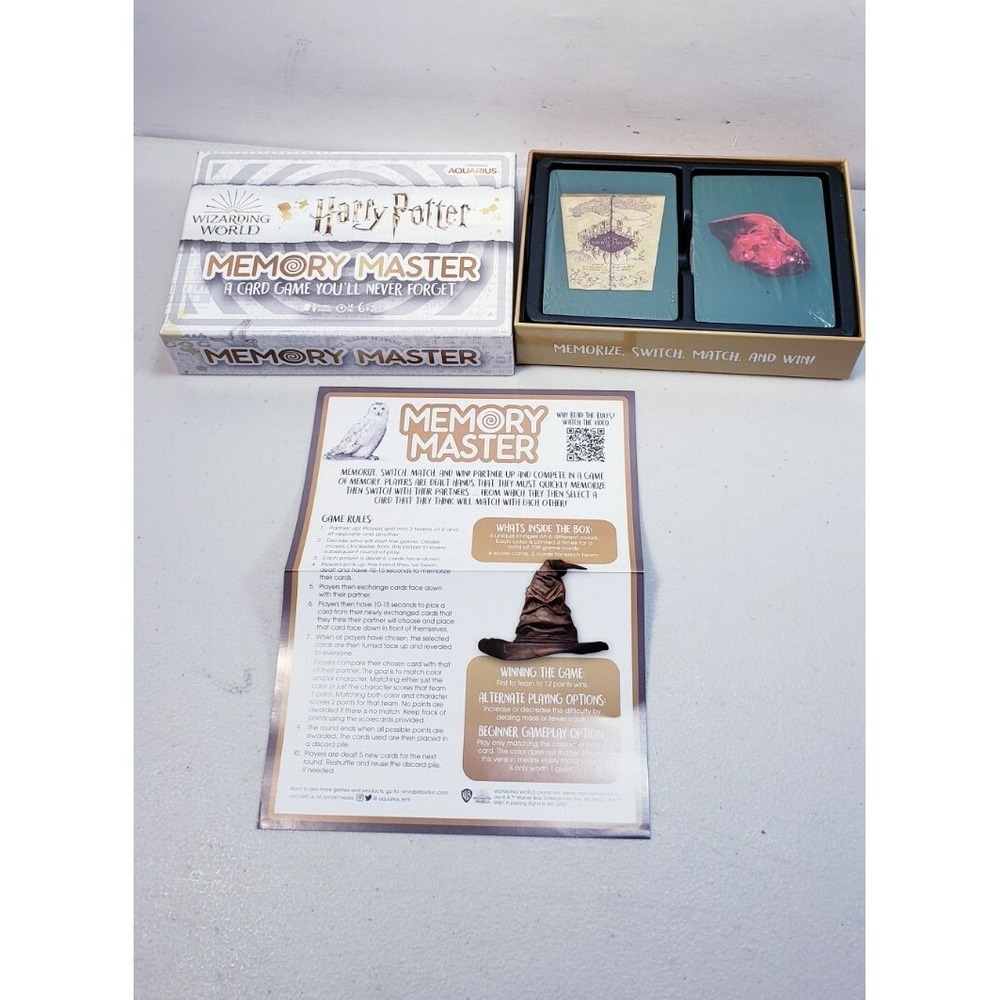Harry Potter Memory Master Card Game New In Open Box